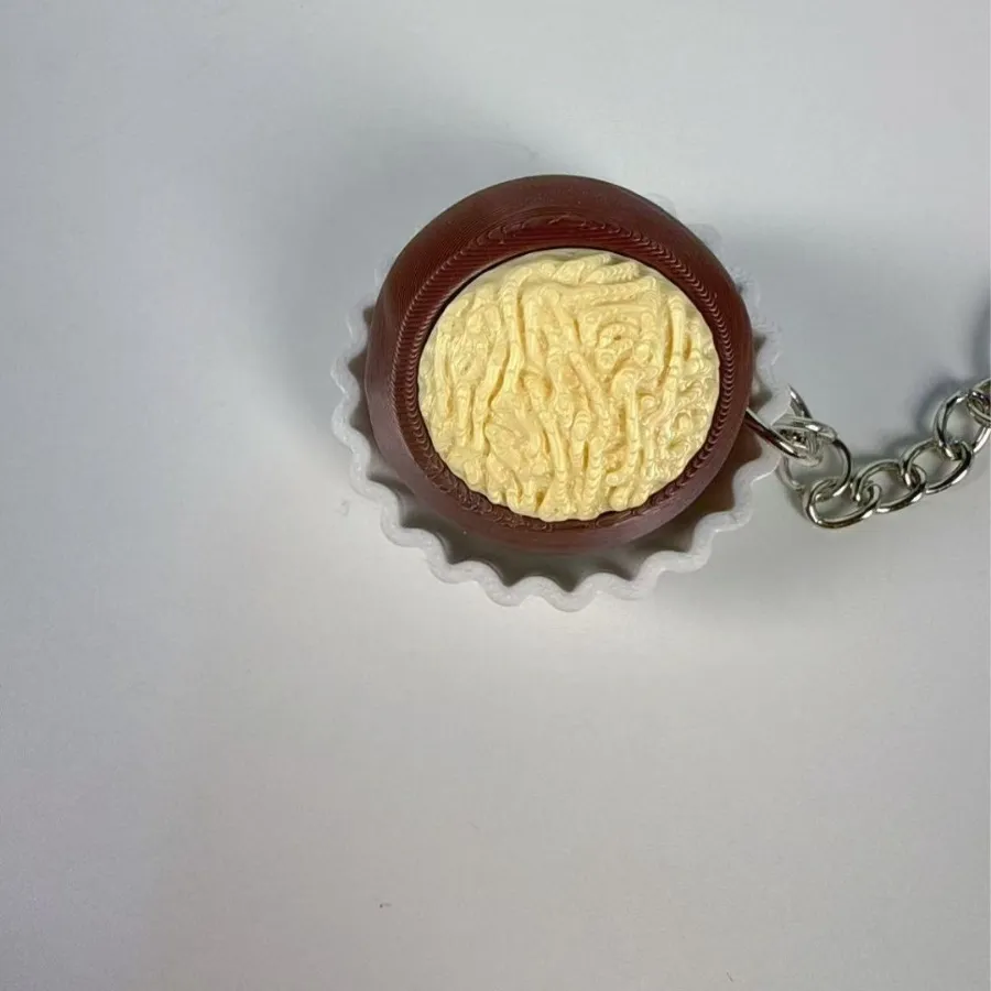 Authentic 3D Printed Chocolate Keyboard Keychain Simulated Fidget Clicker Key Chain Funny Sensory Finger Button Pendant Boys Girls