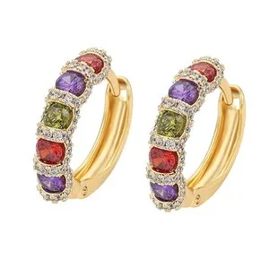 Authentic Celestial Prism Hoop Earrings - Radiant Aura Harmonizers