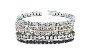 Authentic Swarovski Radiance: 18k White Gold Plated Tennis Bracelet