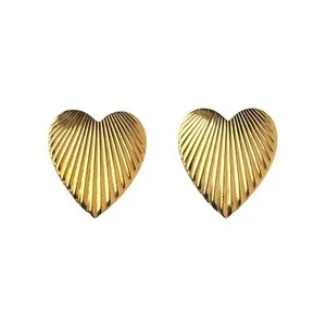 Authentic Radiant Heartbeat Soul-Aligned Gold Studs - Sacred Geometry of Affection