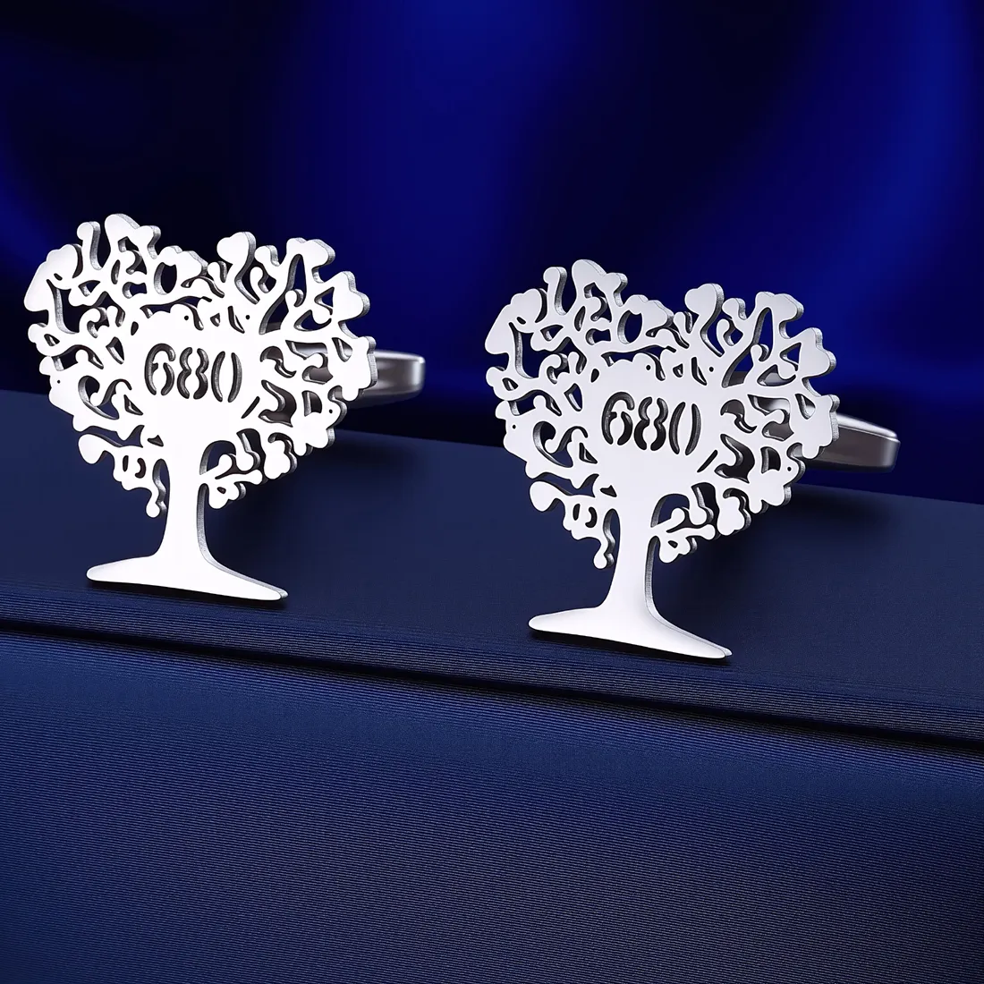 Authentic Customized Numbers Men Love Tree Cufflinks Customized Suit Shirt Buttons Sports Jewelry Gifts