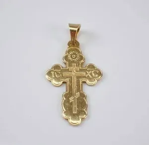 Authentic Celestial Orthodox Cross - Radiant Gold-Plated Guardian Amulet