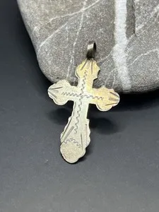 Authentic Shield of Faith - Orthodox Cross Gold Plated Silver