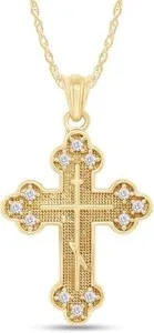 Authentic Celestial Radiance Eastern Orthodox Cross - Diamond-Encrusted Spiritual Conduit
