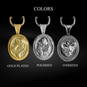 Authentic Saint Barbara Necklace Sterling Silver Religious Pendant Orthodox Jewelry