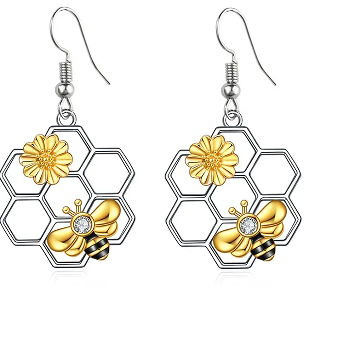 Authentic Golden Radiance of the Sacred Hive: Sunflower and Bee Talisman Set