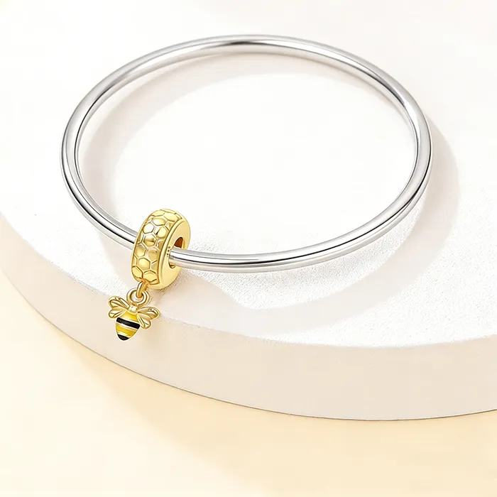 Authentic 925 Sterling Silver Little Bee Hive Charms Beads High Quality Fit Original Bracelet DIY For Women Birthday Jewelry Gifts