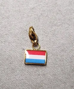 Authentic Exchange Life 18K Gold Plated Luxembourg Flag Charm 17mm