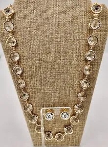 Authentic Celestial Dance: The Divine Swarovski Rivoli Set - Gold-Plated Celestial Grace