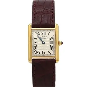 Authentic Authentic Cartier Must Tank Gold Plated 150th Limited W1010295 Gold Plated Q...