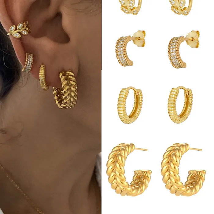 Authentic Golden Foliage Ethereal Ear Adornments
