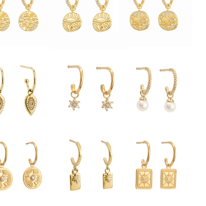 Authentic CRMYA Gold Silver Filled Dangle Earrings For Women Big CZ Zircon Drop Earring Christmas Piercing Ear Pearl Jewelry