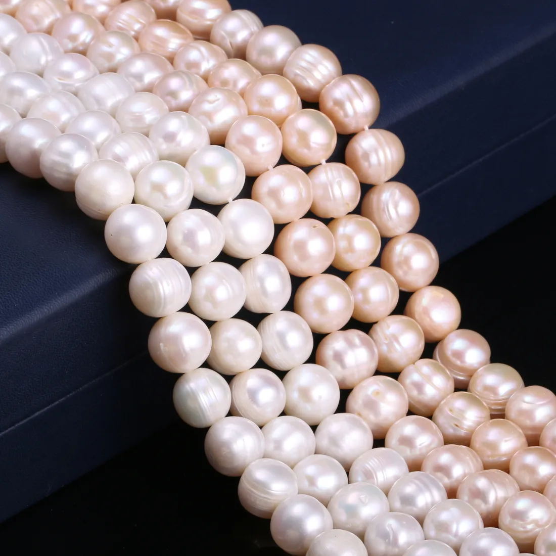 Authentic Natural Freshwater Cultured Pearls Beads Round 100% Natural Pearls for Jewelry Making Necklace Bracelet 13 Inches Size 11-12mm