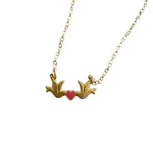 Authentic Gold Plated Love Dove Necklace by Jessica Elliot