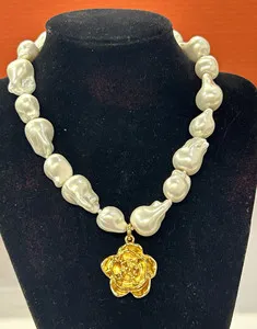 Authentic Luminous Baroque Pearl Radiance - Sacred Floral Manifestation Amulet