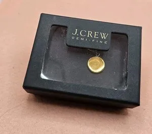 Authentic J crew 14k gold plated sterling silver small pendant original box