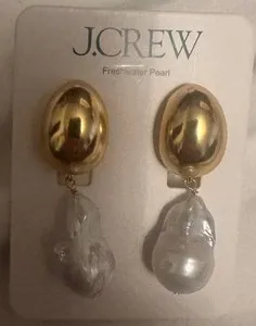 Authentic Luminous Lunar Pearl Sacred Drop Earrings - Gold-Plated Intuition Talismans