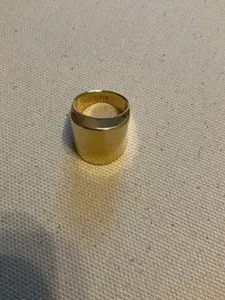 Authentic J.CREW gold-plated sculptural metal signet ring size 7