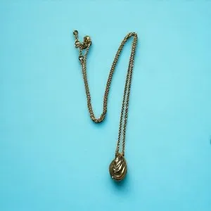 Authentic J Crew Gold Plated Magma Pendant Necklace Adjustable 30" NWOT