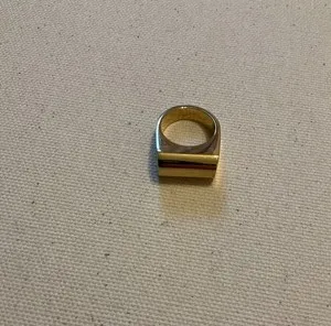 Authentic J.CREW gold-plated oval signet ring size 6
