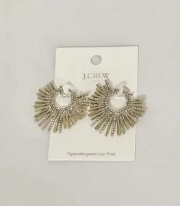 Authentic Radiant Solar Flare Pavé Crystal Amulet Earrings