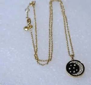 Authentic Lunar Whisper Gold‑Plated Moon Pendant – 24‑26" of Celestial Grace
