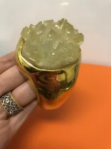 Authentic The Ethereal Radiance Lucite and Gilded Cuff