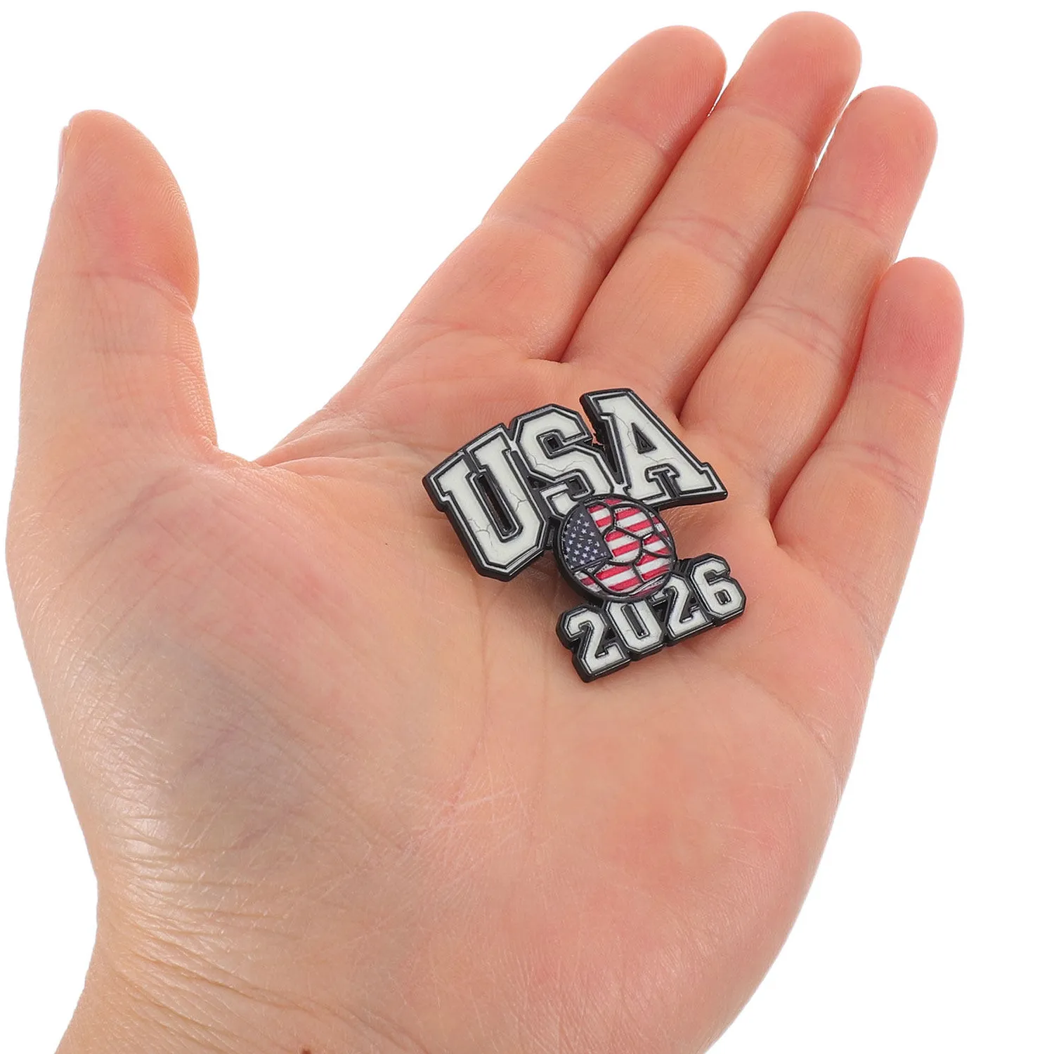 Authentic 6PCS 2026 Soccer Lapel Pins Football Brooch Pins Metal Sports Breastpin Charm For USA Canada Mexico Soccer Game Events Badges
