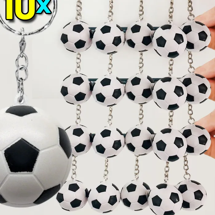 Authentic European Mini Football Keychain Sports Themed Souvenir Keychain Soccer Rewards Backpack Pendant Keyring Backpack Key Decor