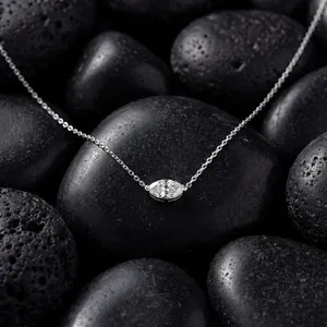Authentic Sacred Union: 1.00 CT Marquise Cut Moissanite Radiance on the Heart