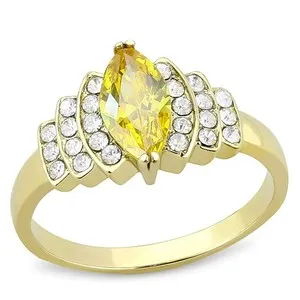 Authentic Women's Ring, Topaz CZ, 14K Gold Plated,, Marquise ring, cz ring