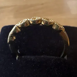 Authentic Yellow Gold Plated Marquise Leaf Link Band Ring Size 10 No Stone Gold