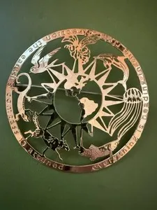 Authentic Wild Bryde Earthbound Brooch: Celestial Gold‑Plated Animal Amulet