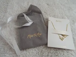 Authentic Goldtone MISS to MRS 18kt Gold Plated Pendant Necklace (C73)