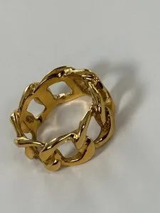Authentic Mayamar 24K Gold Plated Cuban Link Goldtone ~ Size: 6