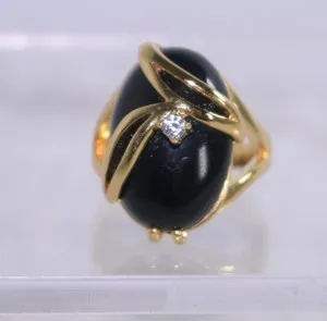 Authentic The Obsidian Veil: Celestial Onyx and Crystal Gold-Plated Talisman