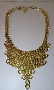 Authentic Passiana Goldtone V Shaped Chain BiB (18 KT Gold plated )