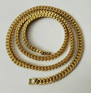 Authentic Vintage Heavy Monet 1/4" x 24" Goldtone Gold Plated Chain Necklace, Signed