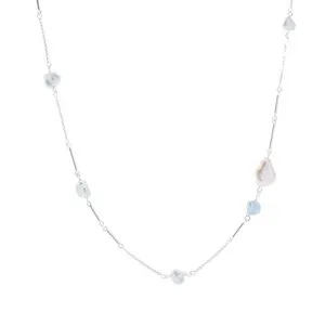 Authentic Kendra Scott 14K Gold Plated "Sabrina" Cultured Baroque Pearl Station Necklace