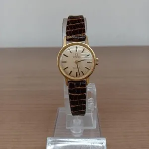 Authentic Omega Geneve Manual Wind Ladies Watch Gold Plated Antique From Japan