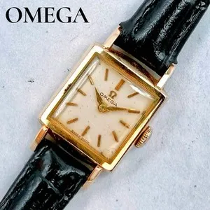Authentic Omega Ladies Gold Plated Manual Winding Watch 1960s Used