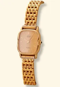Authentic Vintage 1990s Gold-Plated Ladies' Seiko Exceline Quartz Watch