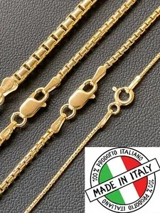 Authentic The Gilded Path: Eternal Flow Sterling Box Chain