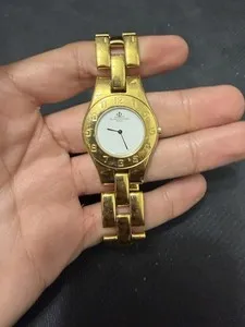 Authentic Preowned Baume & Mercier Geneve Ladies Gold Plated Quartz Swiss Watch