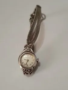 Authentic Vintage Women’s Bulova 10K Rolled White Gold Plated Ladies Wrist Watch