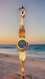 Authentic The Celestial Mosaic: Iridescent Opal Timekeeper
