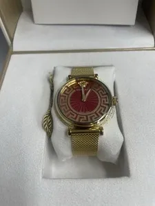 Authentic Versace Greca Chic Gold Plated Ladies Quartz Watch