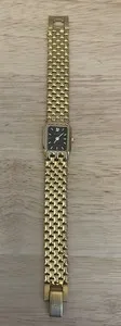 Authentic Bulova Gold Plated Diamond Accent Rectangular Quartz Ladies T9 Watch Battery