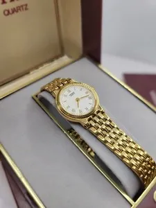 Authentic 1990s Citizen Luxury Ladies Gold Plated (YP) 22mm Quartz Watch w Box/Papers