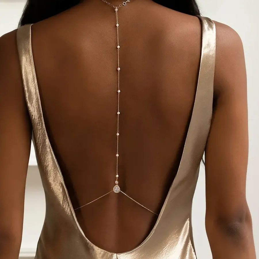 Authentic Veil of Lumina: Cascading Pearl & Crystal Bridal Bodice Amulet